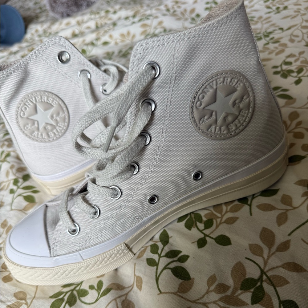 Converse High-Top Sneakers in Beige